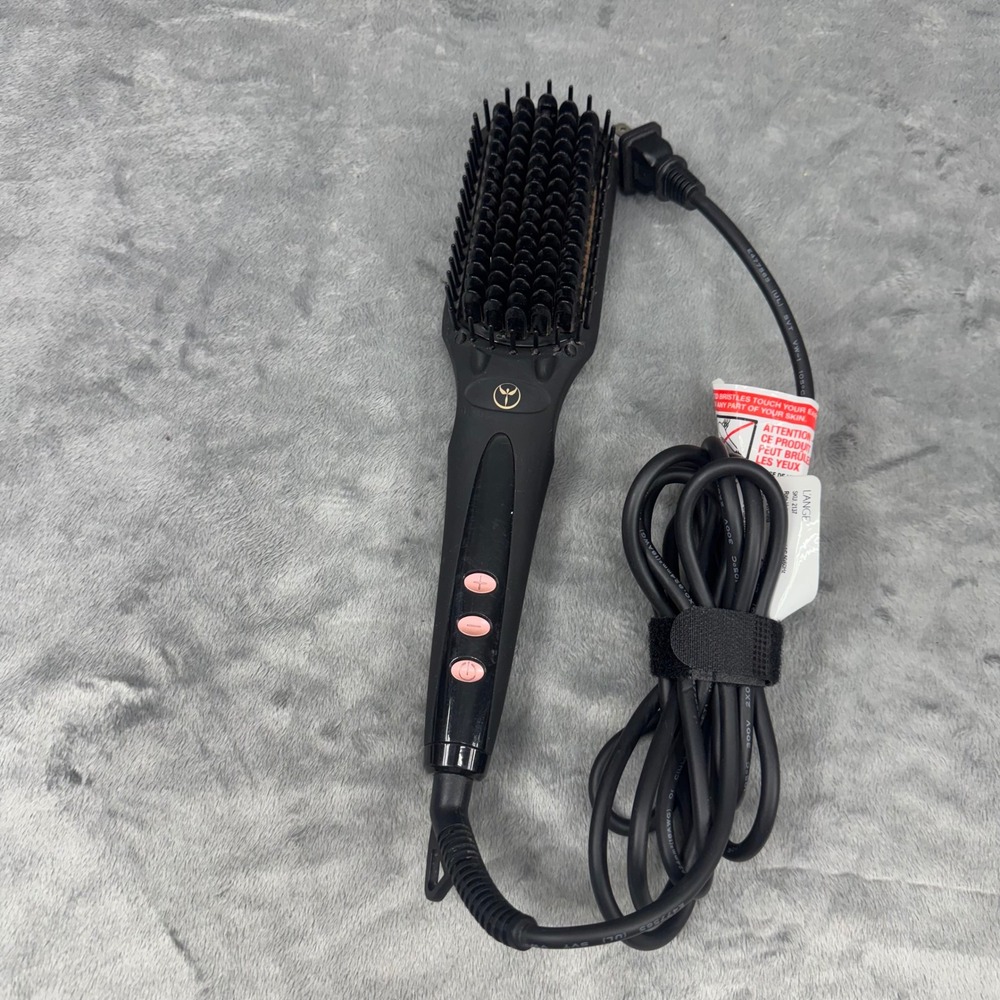 LANGE‎ Heated Styling Brush Straightener Black Corded Hair Tool